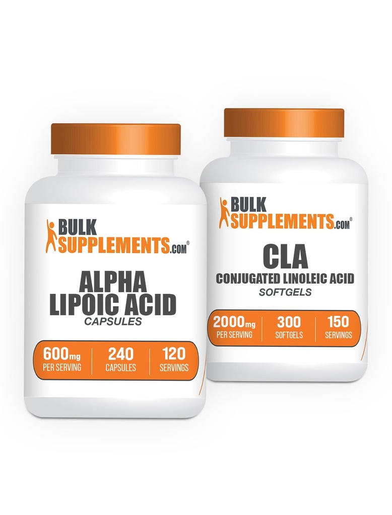 BulkSupplementsアルファリポ酸カプセル240ct + CLA 2000mg Softgels 300ctバンドル