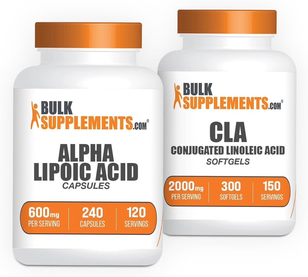 BulkSupplementsアルファリポ酸カプセル240ct + CLA 2000mg Softgels 300ctバンドル
