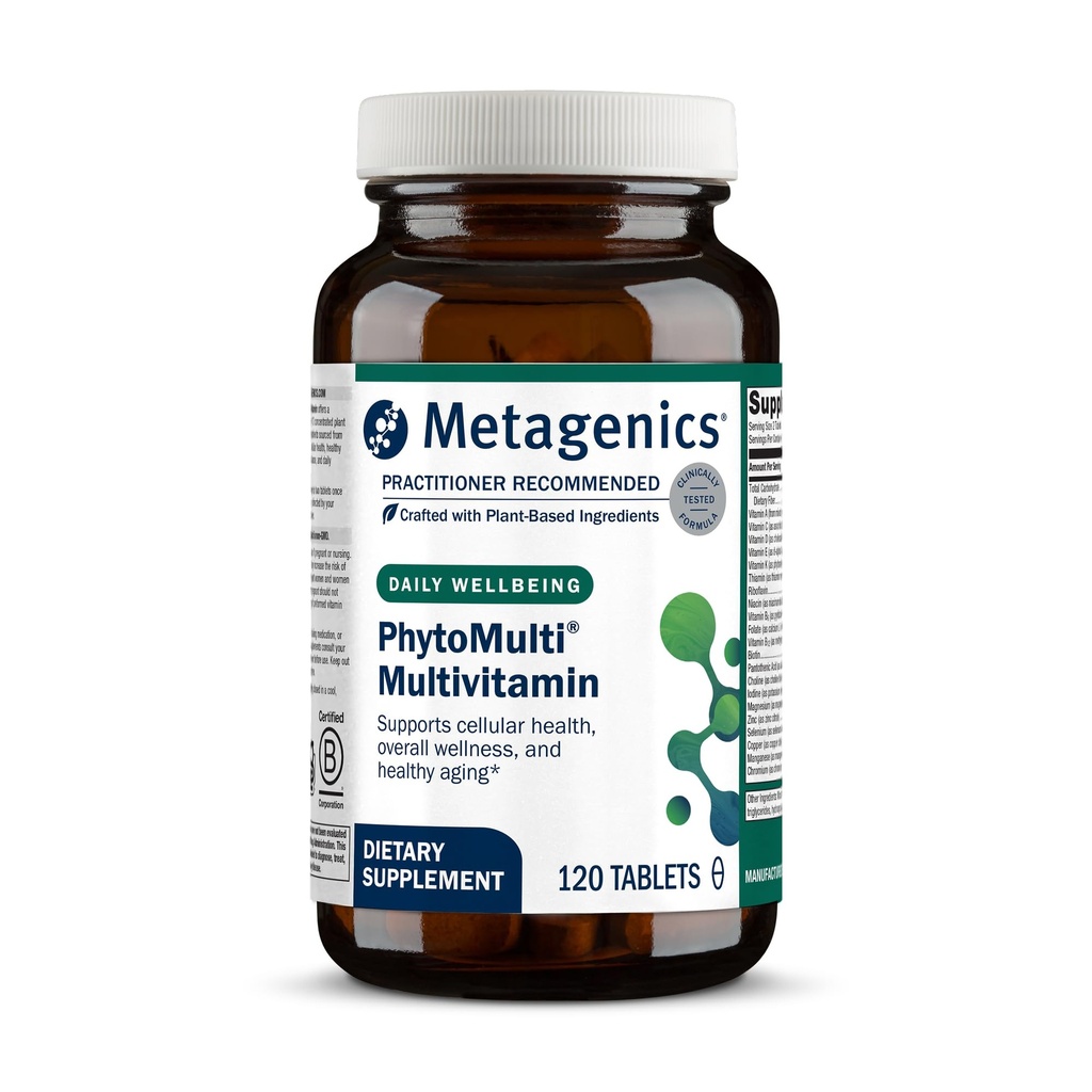 Metagenics PhytoMultiマルチビタミン - 健康な老化、細胞の健康と全体的なウェルネスをサポート - 男性と女性のために - 20以上のエッセンシャルビタミン&ミネラル - ビタミンB6、ルテイン&亜鉛 - 120錠