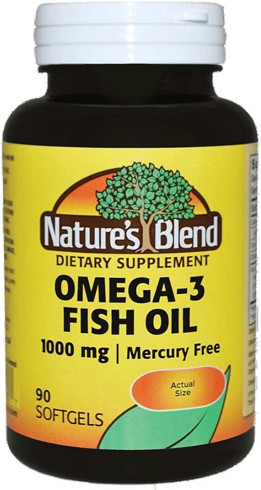Nature's Blend Omega-3 1000mg - 90 Softgels、2のパック