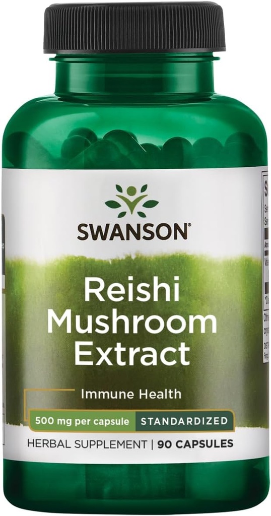 Swanson Reishiのきのこのエキス500のミリグラム90のカプセル