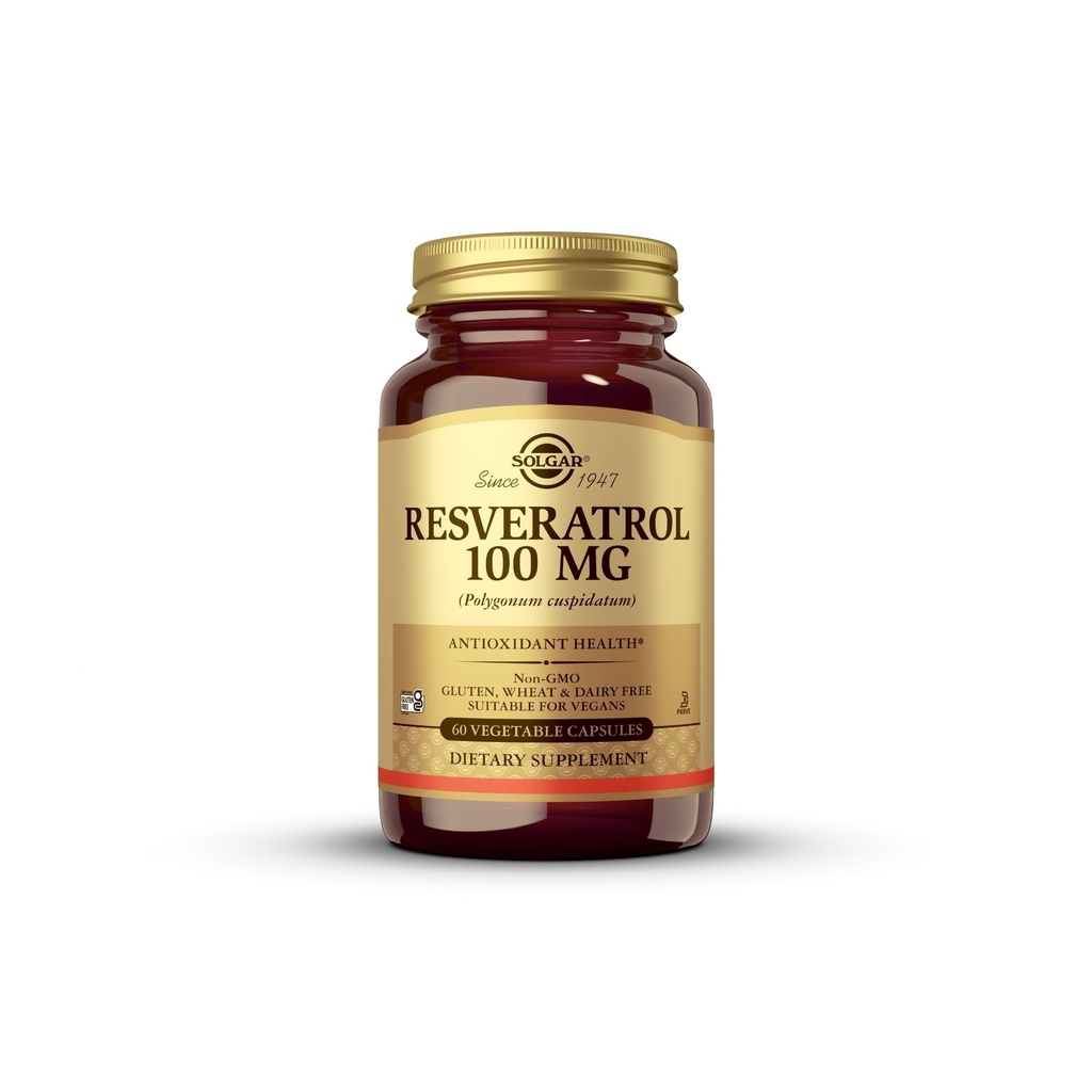 Solgar, Resveratrol, 100 mg, 60 Vegetable Capsules