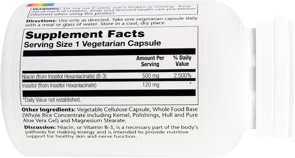 Solaray - No Flush Niacin, 500 mg, 100 capsules