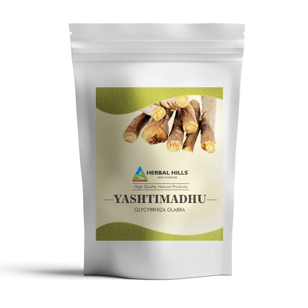 HERBAL HILLS Yashtimadhuパウダー(ムレヒパウダー/リンパウダー/グリシrrhiza glabra) | 16 Oz (454 GMS) | ナチュラルハーブ