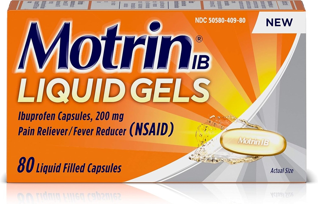 モトリンの液体ゲル200mg Ibuprofen、びんごとの80の計算