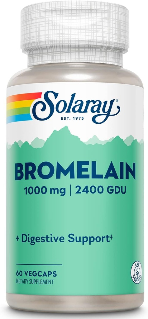 SOLARAY Bromelainの補足、1000mg   60の計算