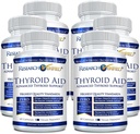 研究検証済み®甲状腺補助 - ヨウ素、銅、亜鉛と最適な甲状腺機能 - 260 mcgセレン - 100% 純粋な - ビーガンフレンドリー - 60 ボトルあたりカプセル - 6 ボトル