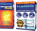 Lipozene Weight Loss Pills Double Pack and MetaboUp Plus Thermogenic Supplement - Appetite Suppressant
