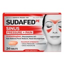 SudafedのPEのSinus圧力+痛みの軽減のタブレット、最高の強さ、非眠気、アセトアミノフェンの痛みのReliever及びPhenylephrine HClの鼻のDecongestant、24のctのOTCのSinusの救助の薬
