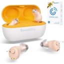 補聴器 - 優れたノイズキャンセレーションによる高齢者/シニア難聴のためのプレミアム充電式補聴器、充電ケース付き見えない補聴器、最大150時間持続