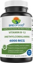 BrieofoodビタミンB-12(Methycoballamin)6000 mcg- 240錠。 非GMO、グルテンフリー