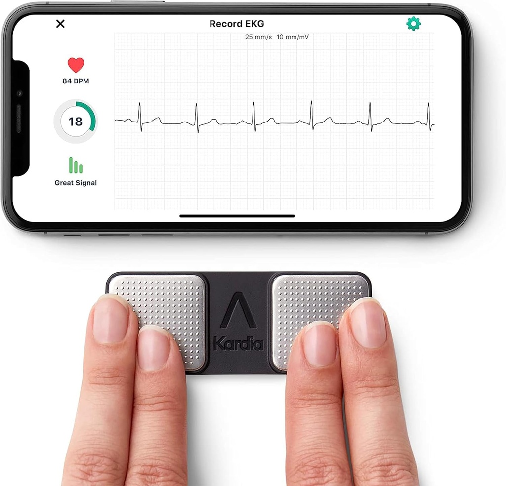 KardiaMobile 1-Lead Personal EKGモニター - 自宅で録画 - AFibと不規則な不整脈を検出 - 30秒で簡単な結果 - ワークスw /最も少ないスマートフォン