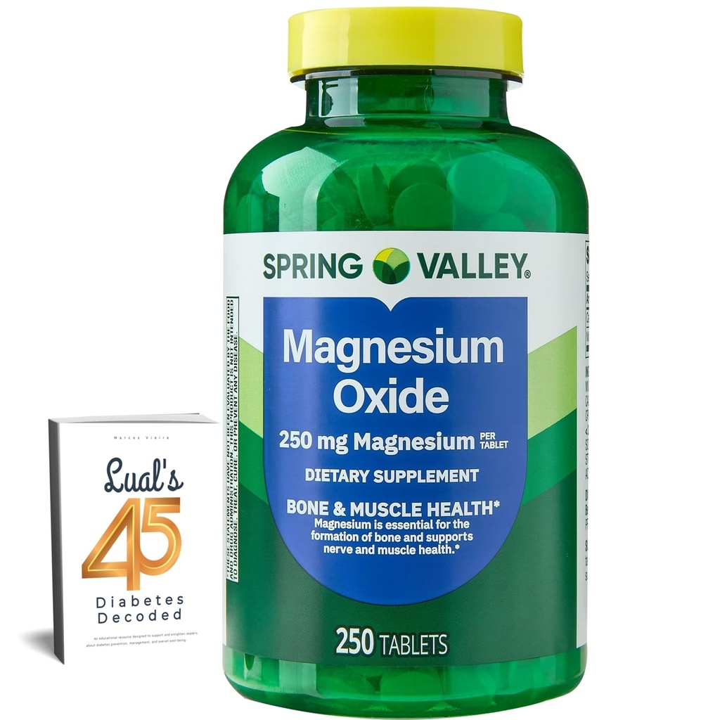 ばねの谷マグネシウム250mg 250の計算、骨及び筋肉健康、Lal's 45の糖尿病と束ねる女性の最もよいマグネシウムの補足