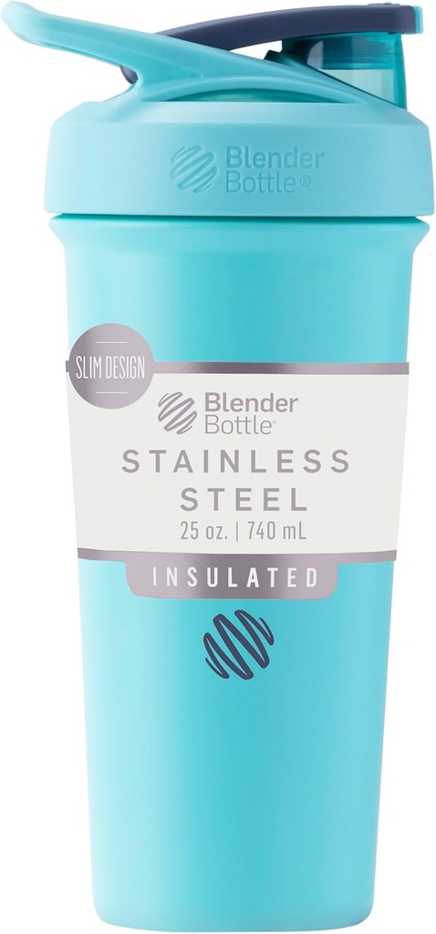 BlenderBottle Strada Sleek - ステンレス鋼 - 25 オンス - Seafoam