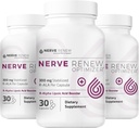 NERVE RENEWオプティマイザ、3パック(90カプセル) - 天然の神経不快なサポートのためのカプセルごとの300 mgの安定させたRアルファリポ酸 - 速い吸収 - 安全およびすべての自然な