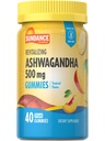 Sundance Ashwagandha グミリー | 500mg | 40 ビーガングミリー | 完全菜食主義者、非GMO、グルテンフリーのサプリメント