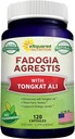 asquared栄養のFadogia Agrestis 1000mg及びTongkat Ali 400mg - 120のカプセル-Fadogia Agrestisのエキスの補足および粉の複雑な丸薬