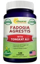 asquared栄養のFadogia Agrestis 1000mg及びTongkat Ali 400mg - 120のカプセル-Fadogia Agrestisのエキスの補足および粉の複雑な丸薬