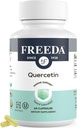 FREEDA Quercetin 500mg - ヒスタミン&免疫サポートのための純粋なケルセチンサプリメント, 心の健康 & 抗酸化利点 - グルテンフリー, 認定大人のコーシャのためのビーガン健康サプリメント (60 カプセル)