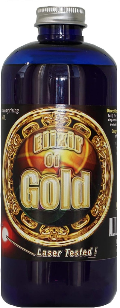 Elixir of Gold, 8 oz., 240 PPM Concentrate by Silver Mountain Minerals (Medical Purity Silver, Most Bioavailable colloidally Suspended Nano Particles)