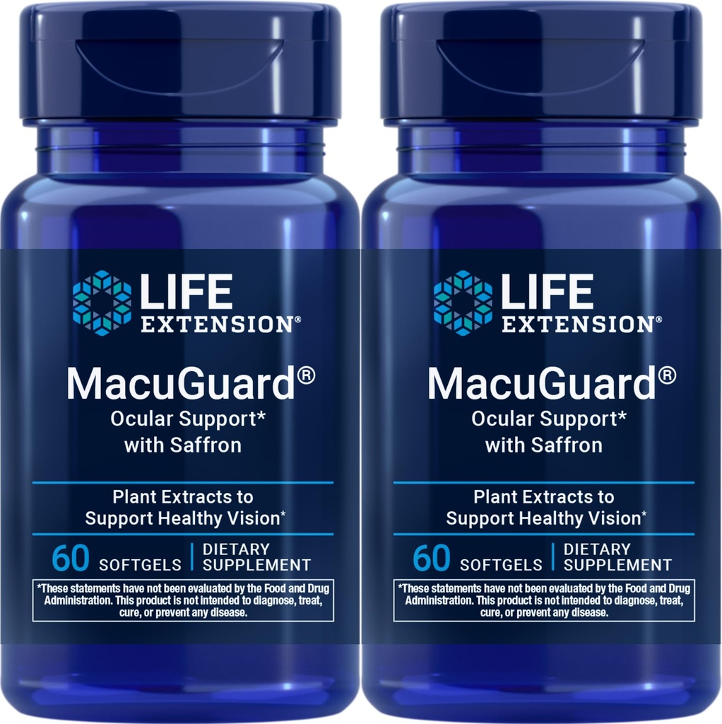 ライフエクステンションMacuGuard Ocular Saffron、60 softgels(パッケージ 2)