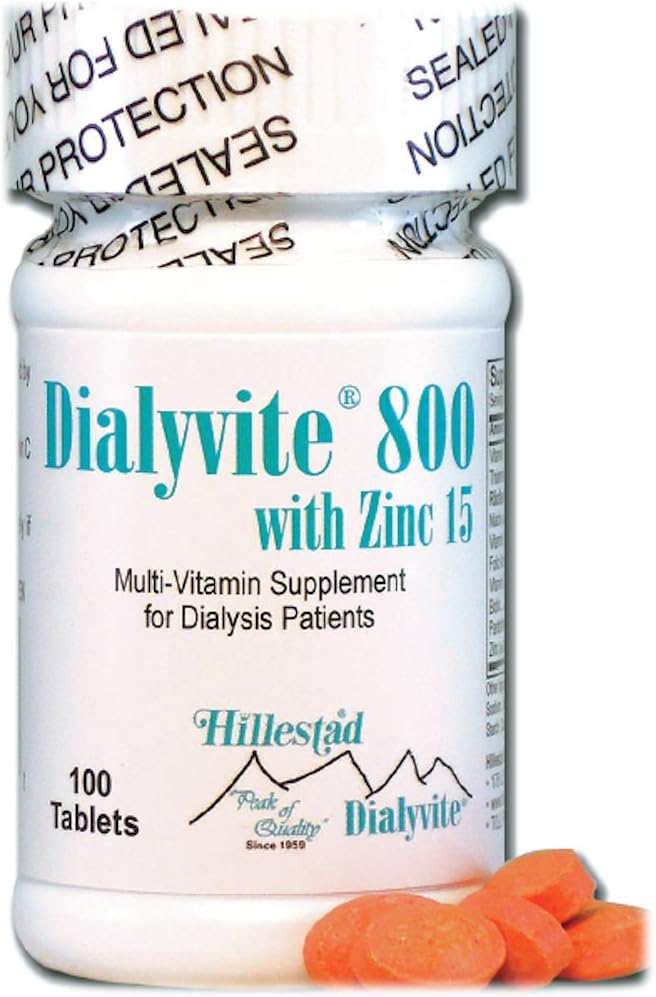 亜鉛15mgのDialyvite 800。 - 100タブ(腎の補足)
