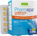 IgennusのPharmepaの完全なEPA 668mg及びDHA 334mg Omega-3の脂肪酸1000mgのIFOSの証明される、rTGの形態、GLAの夕方のPrimroseオイル、レモン味、60のSoftgelsからのOmega-6及び9の高い効力の魚油