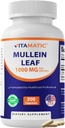 サービングごとのVitamatic Mulleinの葉1000mg -サポート健康な呼吸器、Bronchial及び免疫機能- 200のカプセル