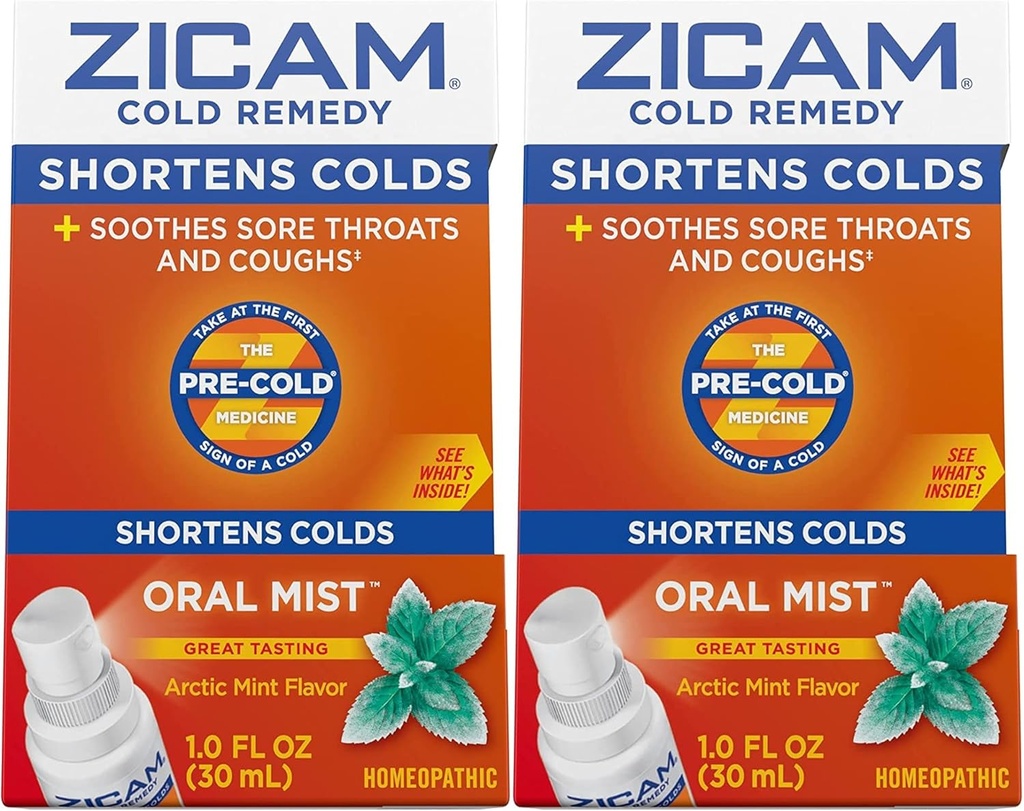 Zicamの風邪-治療された亜鉛北極のミントの口頭ミスト、1のOunce (2のパック)