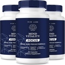 rize labs Mind Vitality Focus Brain Supplement, Mind Vitality to Boost Focus and Concentration & Avoid Mid-Afternoon Fatigue, Mind Vitality Advanced Formula Reviews (180 Capsules) (Pack of 3)