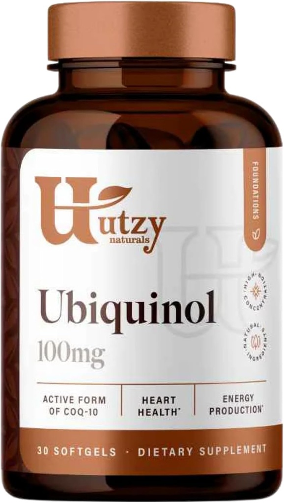 Ubiquinol | 100mg | 高吸収性特許取得済みのCoQ-10(カネカ®) | 心の健康とエネルギーサポート | 米国製 | 30 Softgels