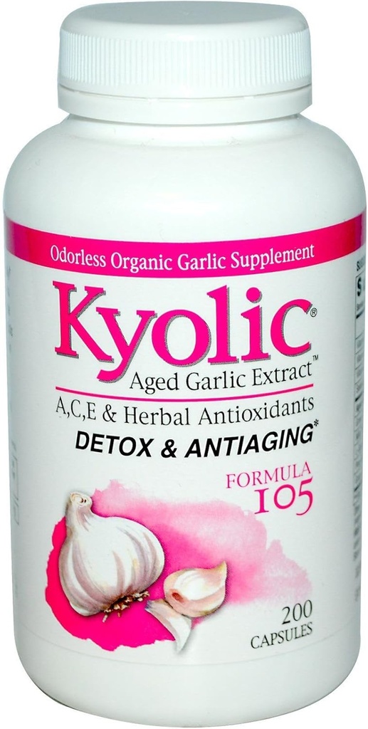 KyolicはニンニクのエキスTMデトックスおよび反老化の方式105 -- 200のカプセルを老化させました