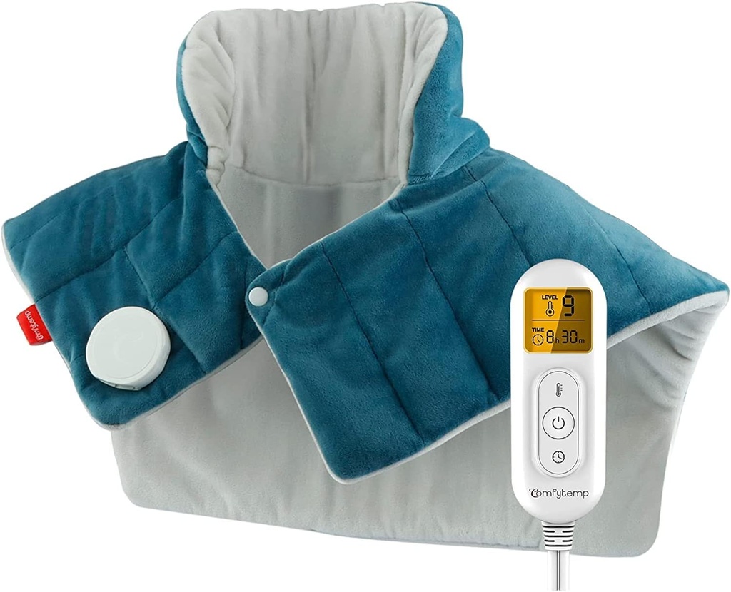 首および肩および背部のためのComfytempのヒート パッド、2.6lbは痛みの軽減のための電気ヒート パッド、大きいFSAの適性熱される覆い、9熱設定及び11タイマー、女性人のお母さんのお父さんのためのクリスマスのギフトを重くしました