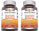 Amazing Formulas Quercetin Berberine | 250 mg Berberine and 250 mg Quercetin | Veggie Capsules Supplement | Non-GMO | Gluten Free | Made in USA (90 | 2 Pack)
