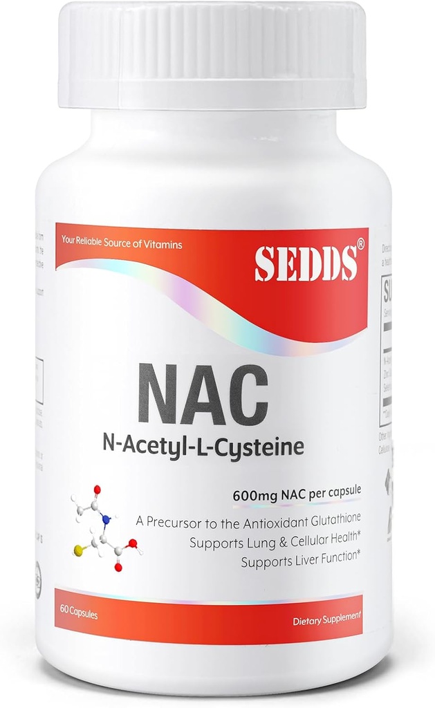 サプリメント、N-アセチルシステイン(NAC)600mg、60ベジーカプセル - 非GMO、グルテンフリー