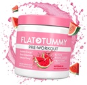 Flat Tummy Pre Workout Powder for Women – Energy, Endurance, and Muscle Support with 3g Creatine, 1.6g Beta-Alanine, Electrolytes – Watermelon Flavor – 30 Servings