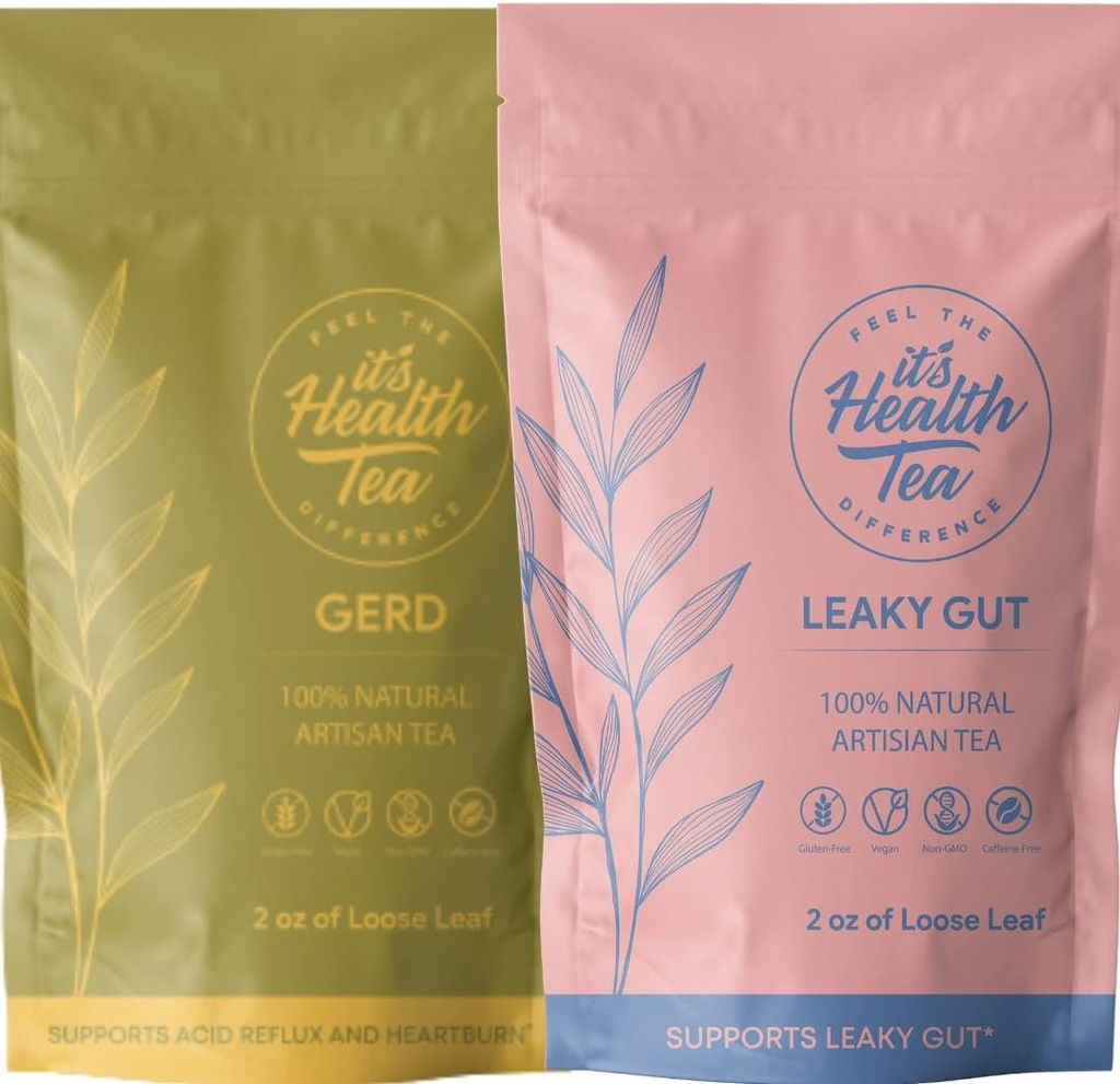 消化器サポート機能草の茶束: 酸の還流+利息サポート及びバランスのための漏出ガットの茶束