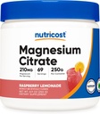 Nutricostのマグネシウムのクエン酸塩の粉(ラズベリーLemonade、250グラム)