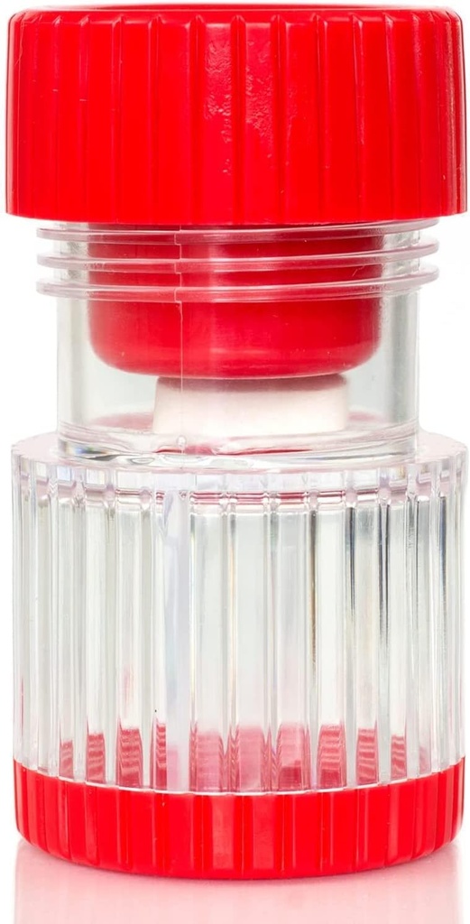 HealthSmartの丸薬の粉砕機および粉砕機は、ビタミンおよびタブレットを、人間工学的のグリップ、赤と最大2の丸薬握ります