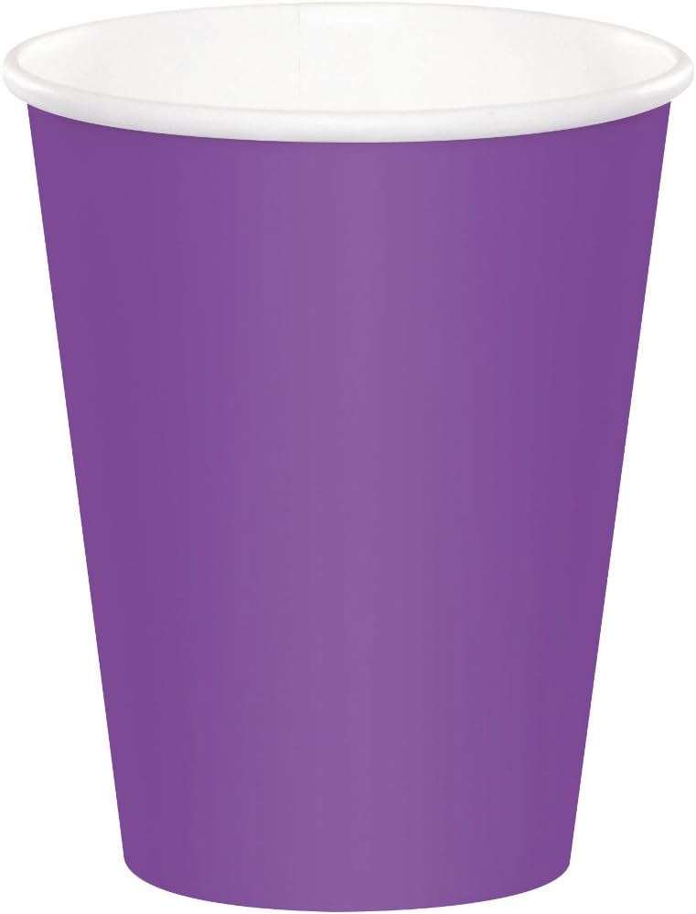 創造的な転換のAmethystの紙コップ、24の計算(1のパック)、紫色