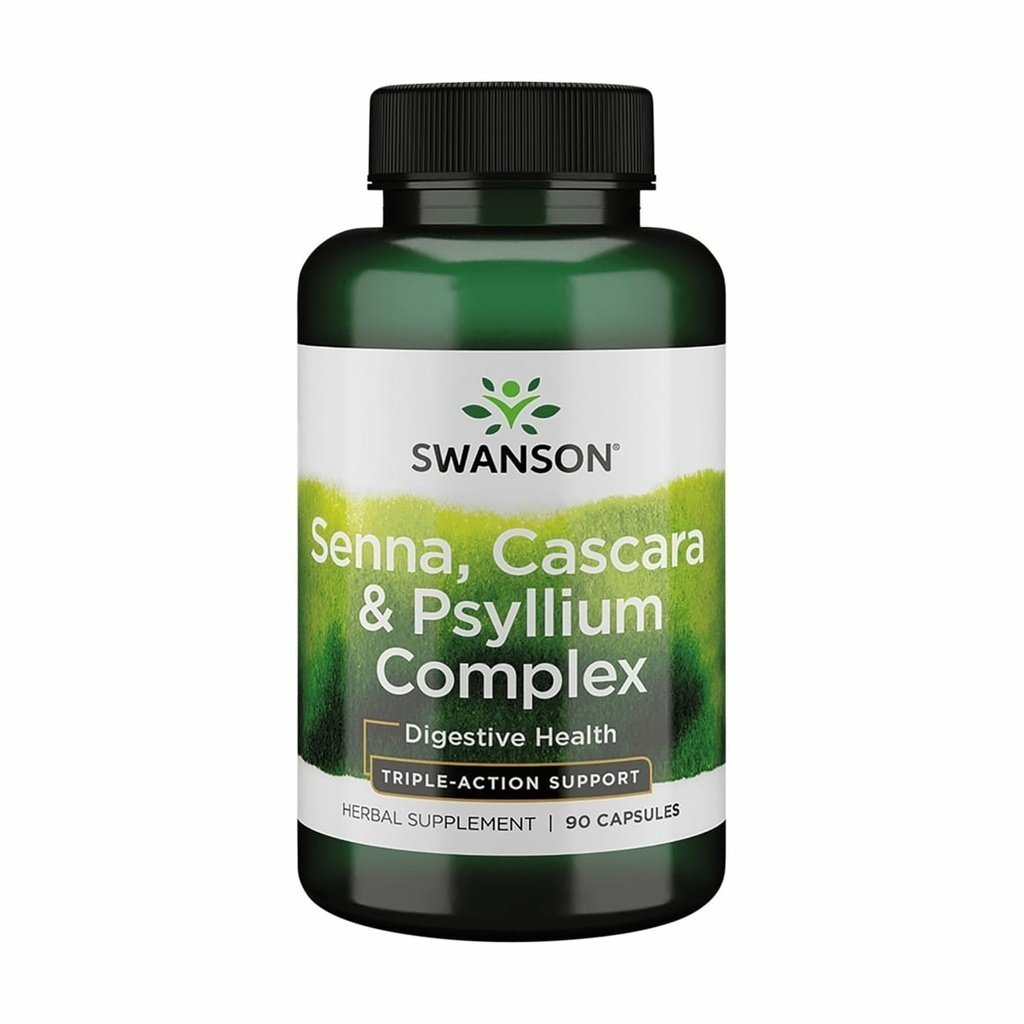 Swanson Senna Psyllium Cascaraの複雑なGIのtractの規則性サポート90のカプセル