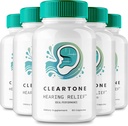 耳のカプセルを鳴らすためのCleartone Tinnitusの救助、Cleartoneの耳の丸薬の補足、明確な調子のTinitusの処置、耳のリング救助を Calming - 最高の強さ、Cleartoneの検討(5のパック)