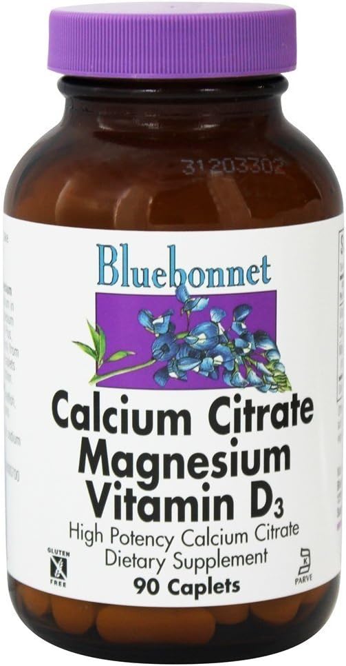 Calciumのクエン酸塩マグネシウムのプラスのビタミンD 90の帽子-Bluebonnet
