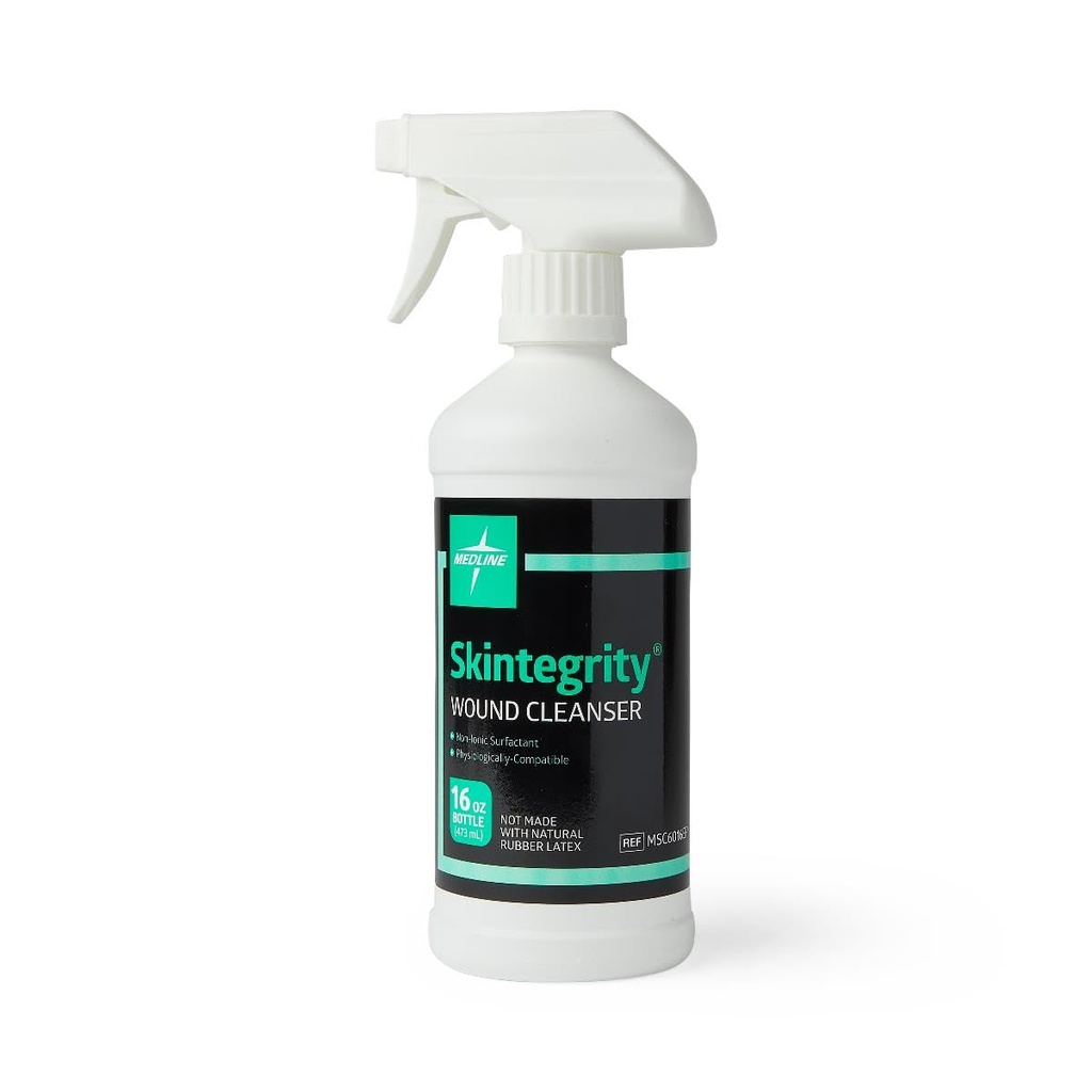 Medline Skintegrity の傷の洗剤(1)、傷のクリーニングのための 16 のオンス スプレーのびん、debridement の取除く蛋白質、圧力傷害、感染させた傷、スプレーは霧から流れに調節することができます
