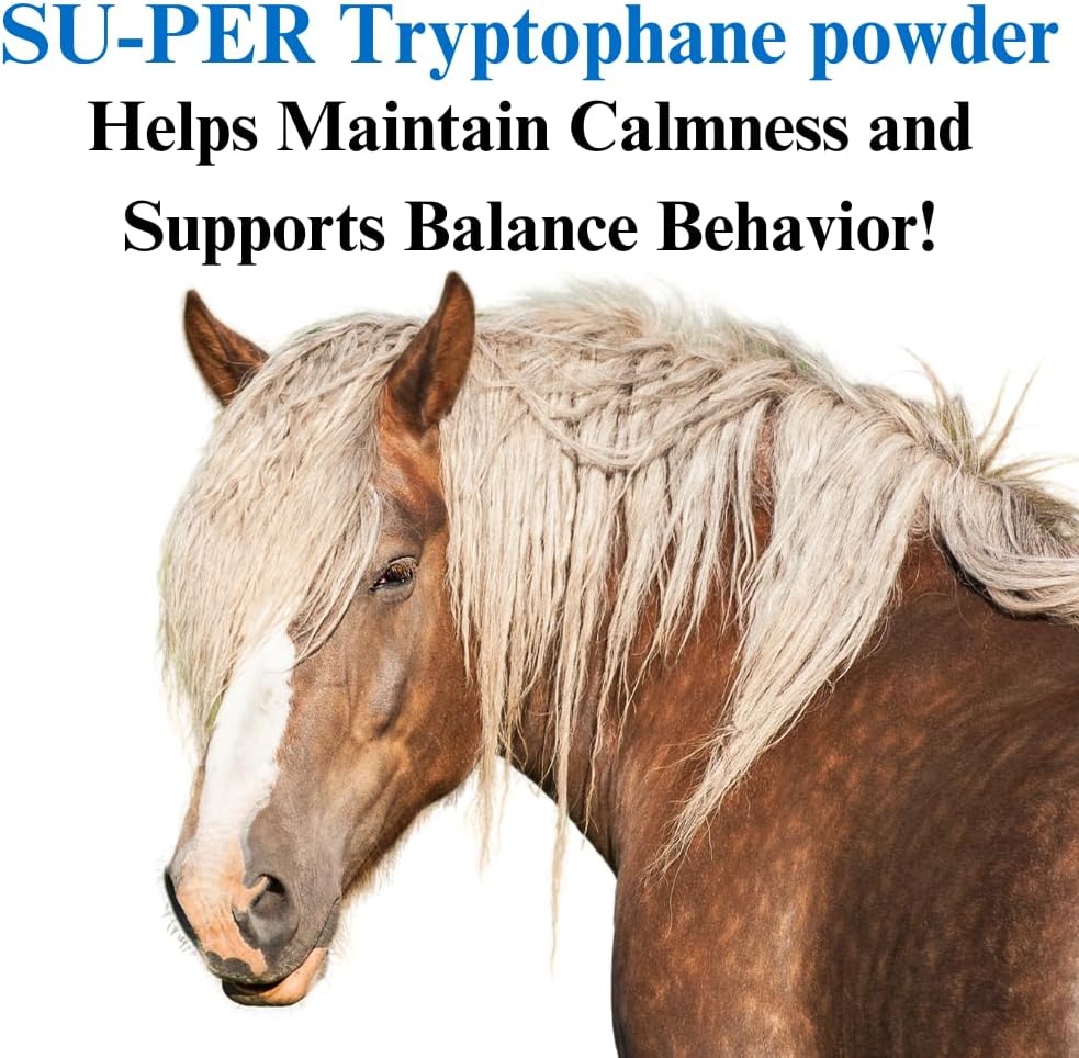 SU-PER Tryptophane Horse Calming Supplement - Maintain Calmness and Supports Balanced Behavior - 2.5 Pounds, (2 Pack)