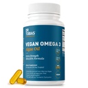 Dr. Tobias ビーガンオメガ 3 サプリメント, 1400 mg Algae オイル, 420 mg DHA, 210 mg EPA/サービングあたり, 非GMO, グルテンフリー, カラギーナンフリー, 60 カプセル, 30 サービング