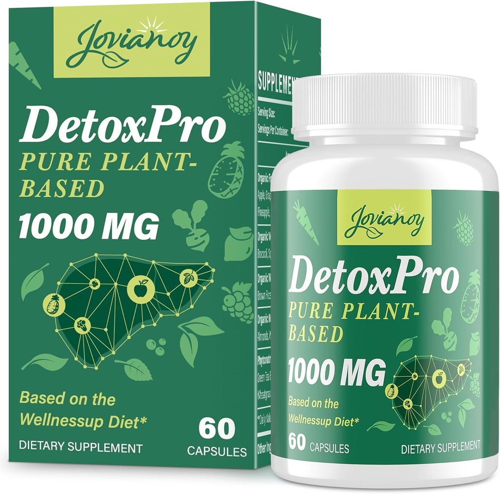 1000 MG の穏やかな Detox のクレンジング、女性及び人の自然な解毒、コロン、レバー、酸化防止及び消化器サポート、60 のカプセルのための High-Potent、Gut のクレンジング及びデトックスのカプセル