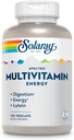 SOLARAY Spectro Energy Multivitamin for Women and Men - Cellular Energy, Digestion, Eye Health and Immune Support - w/Vitamin A, Vitamin B Complex, CoQ10, Iron, Enzymes, Lutein - 30 Serv, 120 VegCaps