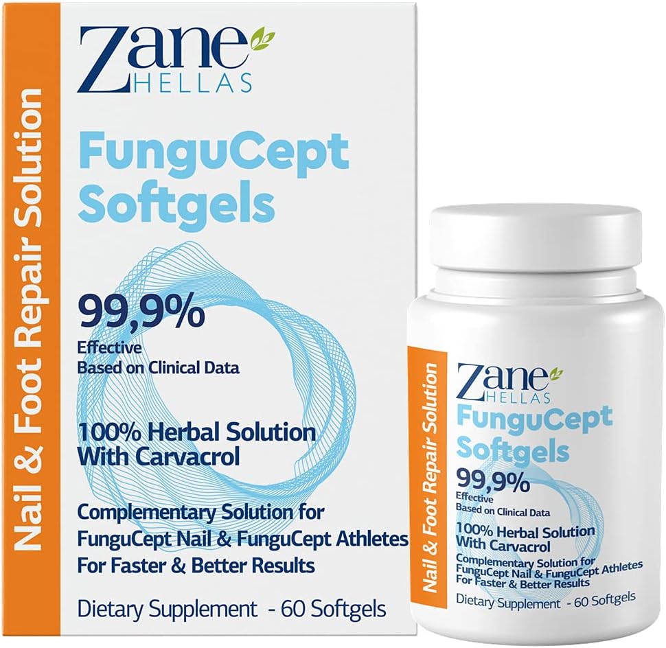 Zane Hellas FunguCept Softgels より高速でより良い結果を得るために. FunguCept Nail & Athlete の 60 Softgels のサポート製品。